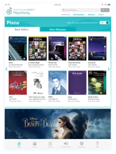 PlayAlong practice controls
