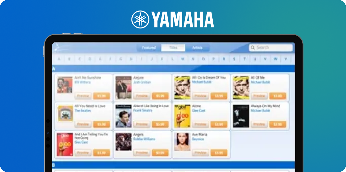 Yamaha NoteStar interactive sheet music app