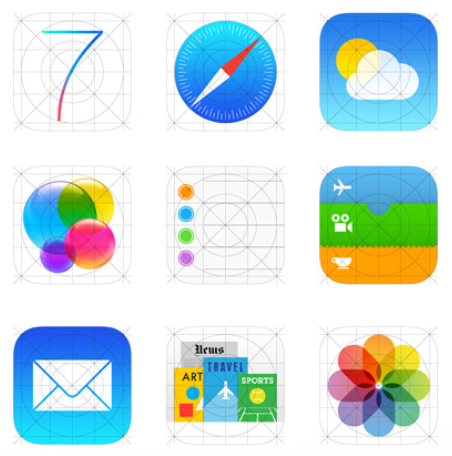 app icons design grid
