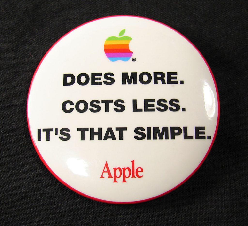 apple costs less button