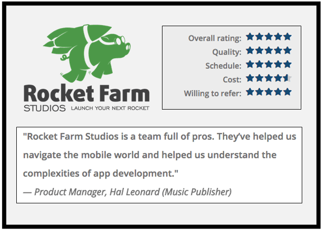 Rocket Farm Studios Recognized as Leading App Developer